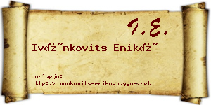 Ivánkovits Enikő névjegykártya